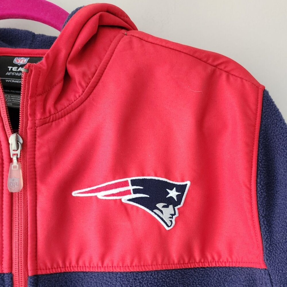 NFL New England Patriots Fleece Hoodie Jacket | Women's Large | Full Zipper - Picture 3 of 5
